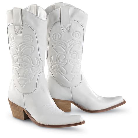 womens cowboy boots white