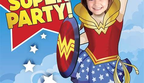 Digital File | Wonder Woman Invitation | Wonder woman birthday, Wonder