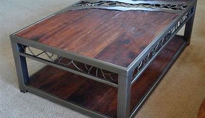Wood And Iron Coffee Table Diy