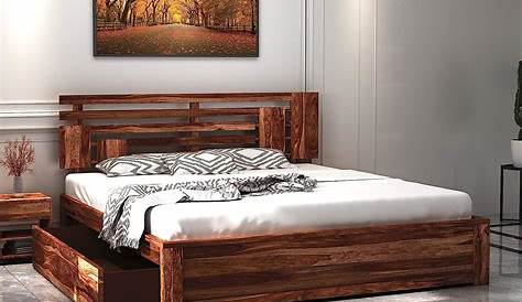 Wood Bed Frame For Sale Emperor High Footend en knobs