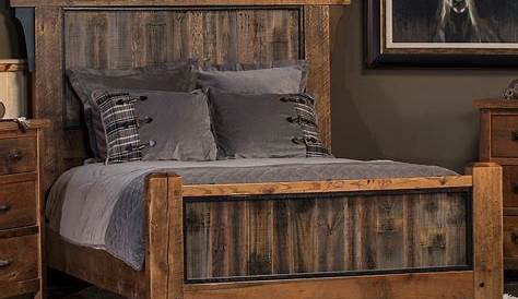 Wood Bed Frame Rustic Reclaimed Salvaged Timber Full Queen Etsy