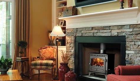 Wood Burning Fireplace With Tv Above Contemporary & Modern Designs TV Mantel