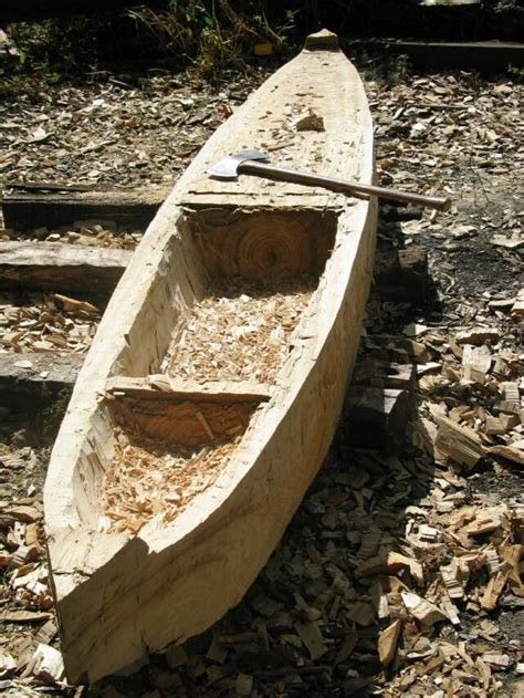 American FolkArt Carved Wooden Canoe For Sale at 1stdibs