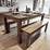 6 Piece Dining Table Set, Wood Dining Table and 4 Chairs with 1