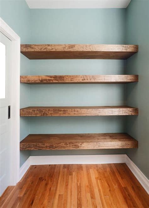 DIY Rustic Wood Shelves At Home with The Barkers
