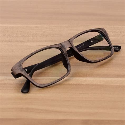 Prescription Eyeglasses Frames Wood Grain Optical Glasses Frame with