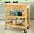 wood kitchen cart with shelves
