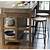 wood kitchen island table with storage black/natural - hearth &amp; handtm with magnolia