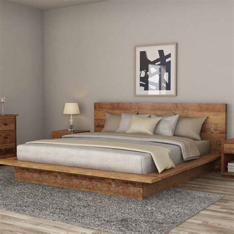 Wood Platform Bed Frame Queen Plans Bedroom Home Decorating Ideas 