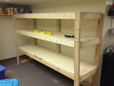 Great Plan for Garage Shelf! Wooden garage shelves, Diy storage