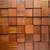 wood squares on wall