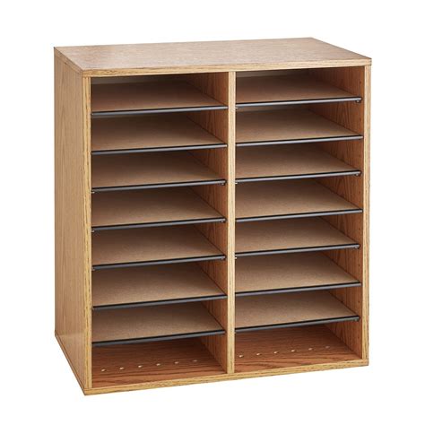 wood adjustable literature organizer