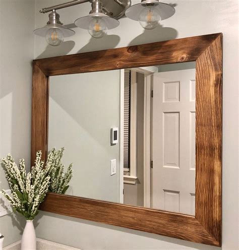 wood bathroom mirrors for sale