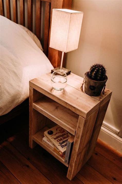 Wood Bedside Table Pinterest