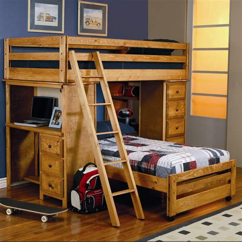 Solid Wood Bunk Bed for Kids, Hardwood Twin Over Twin Bunk Bed with