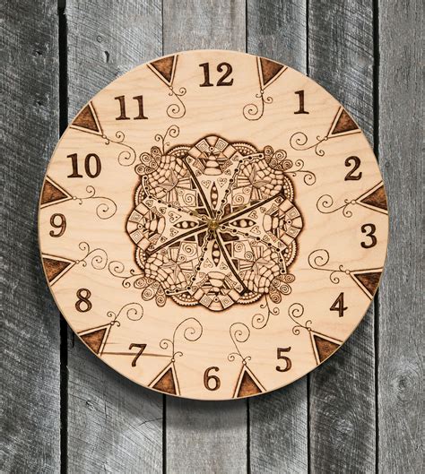 Wood Burning Clock