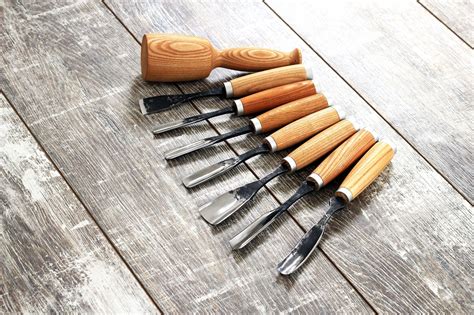 Beaver Craft Tools S08 Wood Carving Set of 8 Knives