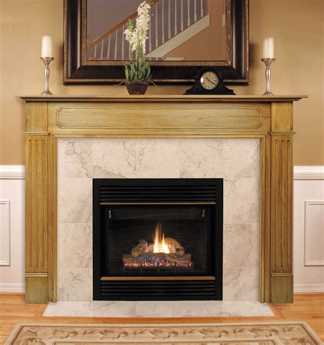 wood fireplace mantel surround kit