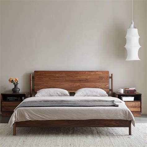 Wood Frame Bed Walnut
