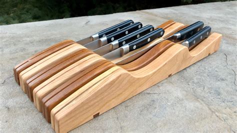 wood knife drawer insert