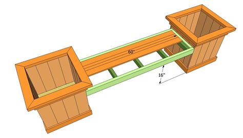 Planter Bench Plans MyOutdoorPlans Free Woodworking Plans and