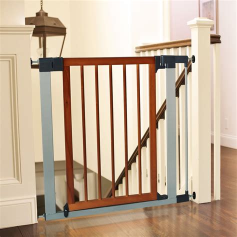 wood pressure mounted baby gate
