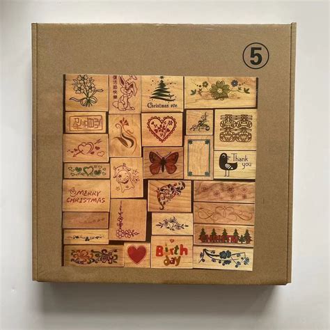 Wood Stamp Set For Crafts
