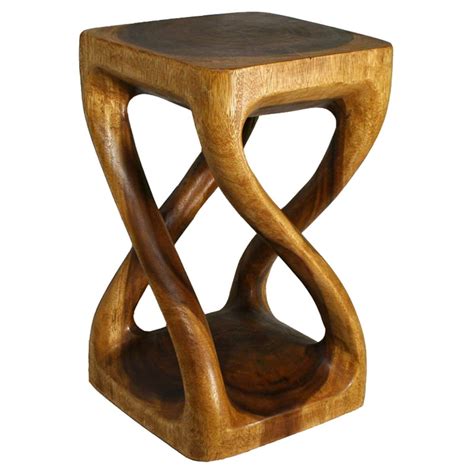 Wood Stool Accent Table
