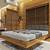 wooden bed back wall design