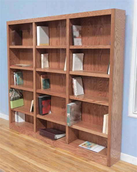 Surrey Oak Tall Bookcase Solid Wooden Large Rustic Bookshelf 6 Display