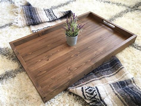 Rustic Wood Coffee Table Tray Home Decor Ottoman by 302WoodWorks