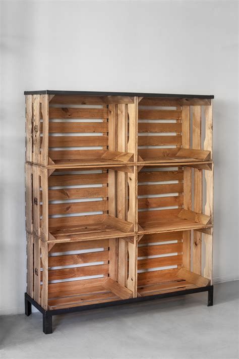 DIY Wooden Crate Shelf Haute & Healthy Living Wooden crate shelves