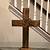 wooden cross on stand
