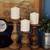 wooden taper candle holders