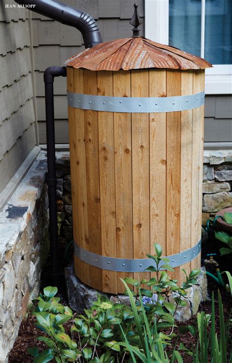 wooden barrels for water storage