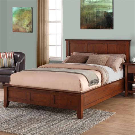 wooden bed frame queen size