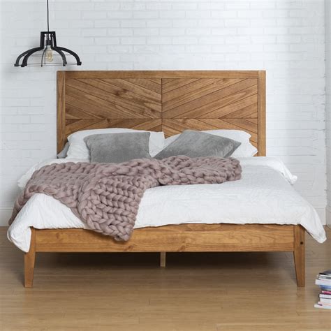 wooden bed frames queen