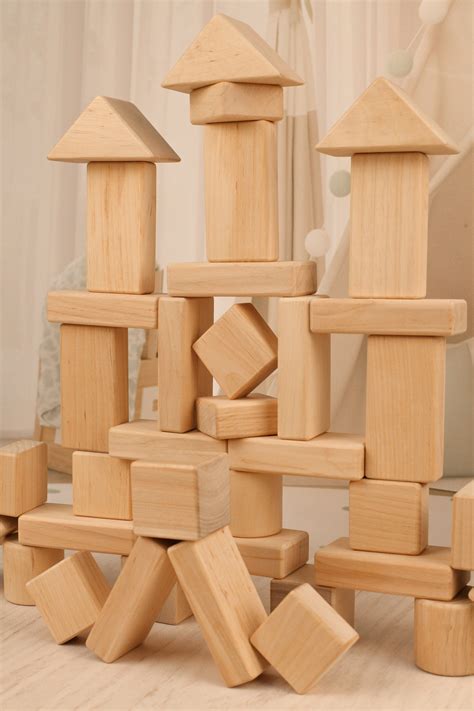 wooden building blocks for toddlers 1-3