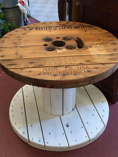 wooden cable spool table for sale