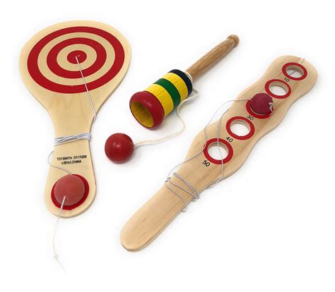 wooden catch ball game