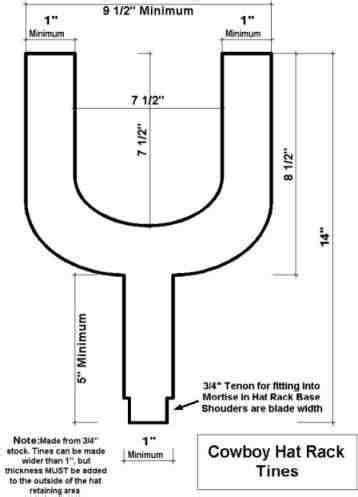 wooden cowboy hat rack plans