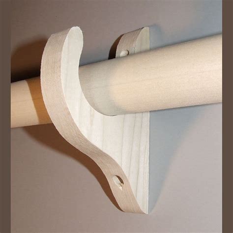 wooden curtain pole fixing brackets