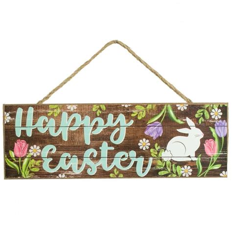 wooden easter bunny signs