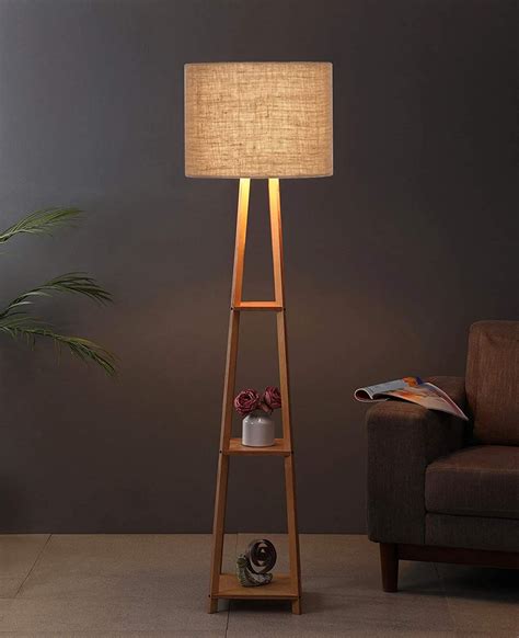 wooden floor lamp stand
