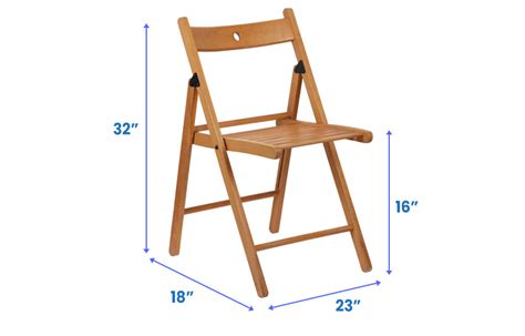 wooden folding chairs dimensions