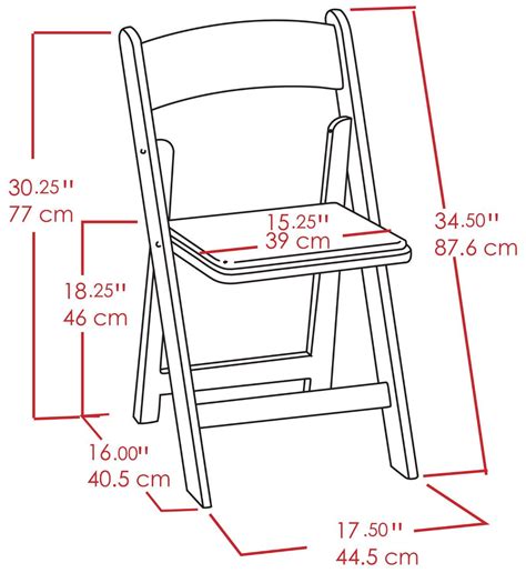 wooden folding chairs dimensions