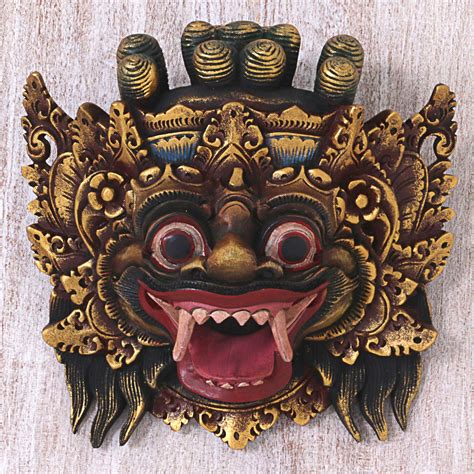 wooden masks from indonesia