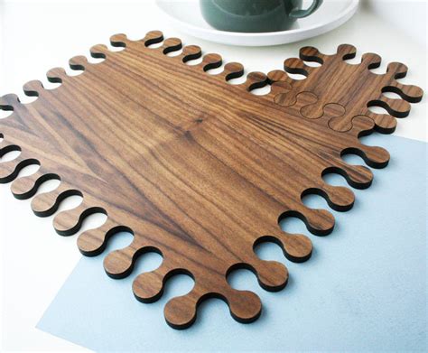 wooden placemats and coasters