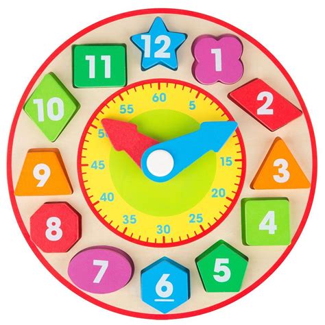 Wooden Shape Sorting Clock