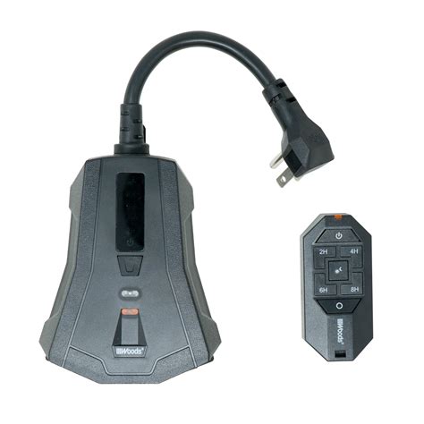 Woods 8.3Amp 24Hour Outdoor PlugIn Wireless Remote Timer with